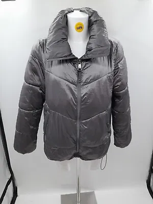 Massimo Dutti Women’s Grey Puffer Coat Size XS • £17.99