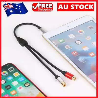 3.5mm 1/8 Inch TRS Stereo Male To Dual RCA Female Audio Adapter Y Splitter Cable • $10.66