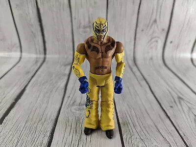 Rey Mysterio 2010 Mattel  Over The Limit  Figure WWE/WWF Yellow Pants/Blue 619 • $12.49