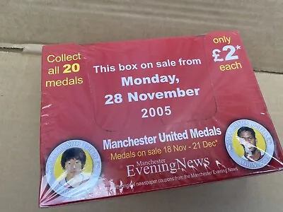 Manchester United Factory Sealed Box Coins 20 To Collect 2005 VERY RARE Medals • £30