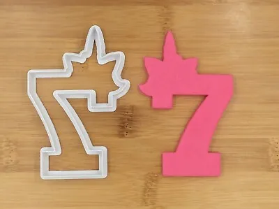 $7.20 • Buy Unicorn Number Seven Digit 7  Cookie Cutter Biscuit Fondant Cake Mould 