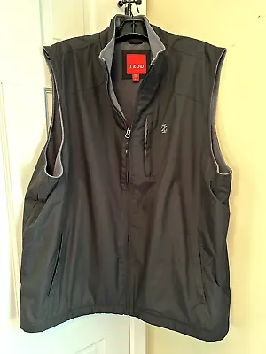 Izod Mens Black Insulated Vest Water Resistant Shell Tech Pockets EUC XL • $17