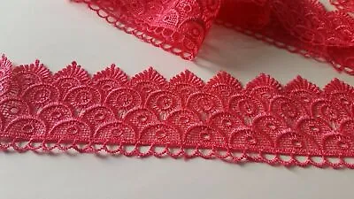 Guipure Venice Lace Trim Edging Bubblegum For Sewing Craft Costumes Home Decor • £6.73