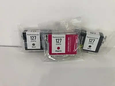 Epson 127 Ink Cartridge WorkForce Black Cartridge X2 Pink Cartridge X1 • $17