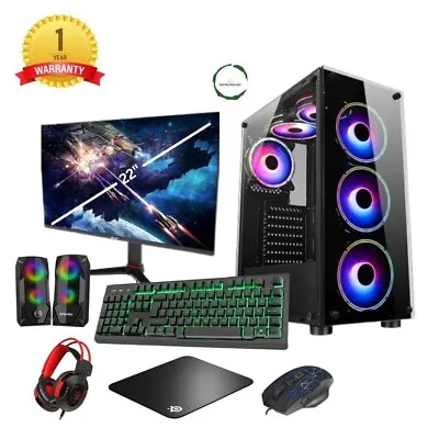 Fast Gaming PC Bundle Intel Core I3 16GB RAM 1TB &128GB SSD 4GB GT730 WIN 11 • £275