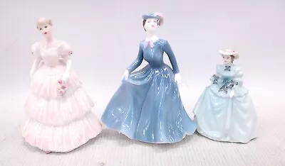 3 X Vtg COALPORT Bone China Lady Figures Inc 'ANN' 'QUEEN CHARLOTTE'S BALL' -CA9 • £9.99