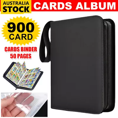 900 Pockets Cards Album Holder Storage Case Bag Binder Capacity Collector Folder • $25.85