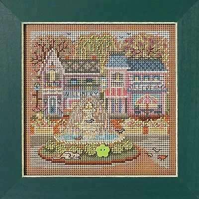MILL HILL Buttons Beads Kit Counted Cross Stitch TOWN SQUARE MH14-2315 • $11.75
