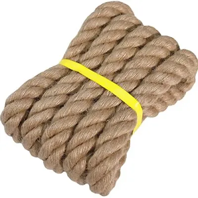 Twisted Manila Rope Jute Rope (1.5 In X 10 Ft) Natural Thick Hemp Rope For Dock • $28.77