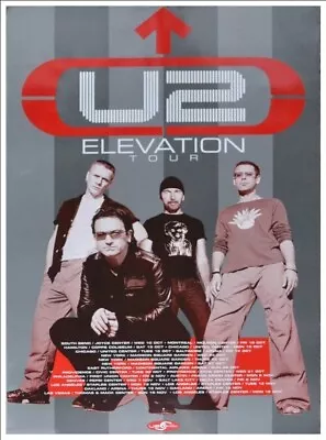 U2 Elevation North American Tour 2000 Official Poster Mega Rare 1st Edition • $189.99