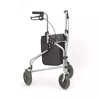 Lightweight Tri Walker Mobility Walking Aid 3 Wheel Rollator With Bag -3 Colours • £79.95