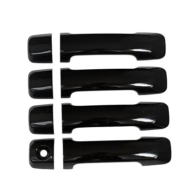 Door Handle Covers For 2007-2021 Toyota Tundra CrewMax & Sequoia Gloss Black ABS • $18.90