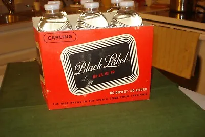 Vintage Black Label Beer 6 Pack Beer Carrier Circa 1954 • $40