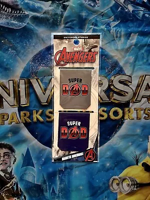 Universal Studios Exclusive Marvel Avengers Super Dad Magnetic Bookmark Set Of 2 • $12.99