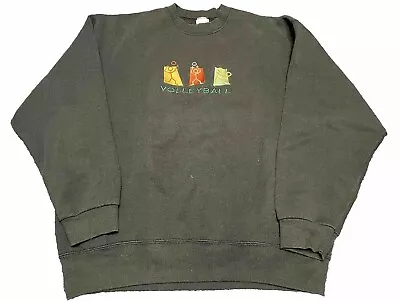 Vintage Volleyball Sweatshirt 90's EMBROIDERED Volleyball Size XL • $18.99