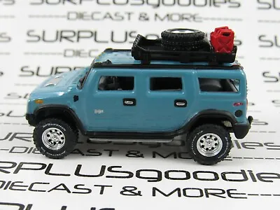 Johnny Lightning 1:64 Scale LOOSE Ocean Blue 2004 HUMMER H2 W/Roof Accessories • $7.95