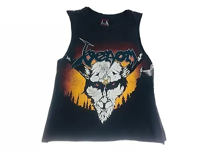 Vintage Venom Shirt Black Metal 90s Concert Shirt Black Crew Neck Sleeveless S • $350