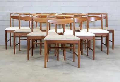 Set Of 10 Teak Mid Century McIntosh Dining Chairs 1970s • £1000