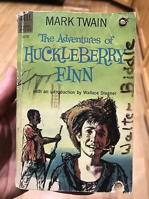 The Adventures Of Huckleberry Finn Mark Twain Vintage Dell Paperback 1960 1st! • $5.99