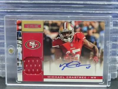 2013 Panini Rookies & Stars Michael Crabtree Game Used Jersey Auto #23/25 49ers • $0.99