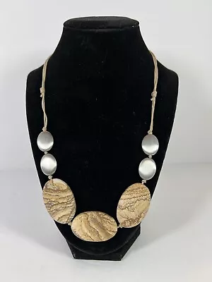 J Jill Necklace Earth Tone And Silver Beads • $19.99