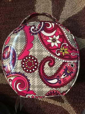 Vera Bradley PAISLEY MEETS PLAID HATBOX Cosmetic Travel Case NWT • $58