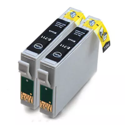£8.98 • Buy Badger Inks X2 Black Compatible Ink Cartridges Replacement For T0711