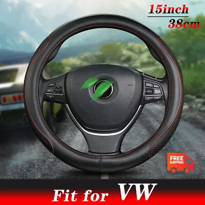 38cm Top Leather Car Steering Wheel Cover For Volkswagen VW Amarok Arteon Passat • $41