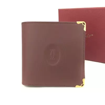 Must De Cartier Leather Bifold Wallet/9Y1397 • $1