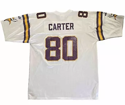 VINTAGE Cris Carter Minnesota Vikings Jersey - PUMA NFL 90s White Away XL • $34.99