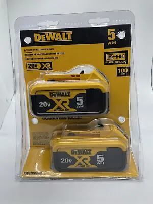 2Pack Dewalt DCB205 20V MAX XR 5.0 Ah Compact Power Tool Battery Brand New H • $77