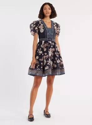 BNWT - Review Australia - La Boheme Mini Dress -  Ink/Multi - RRP$199.95 • $147.99