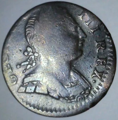 1775 GREAT BRITAIN Farthing 1/4d King George III American Colonial Era Coin 21B • $49.95