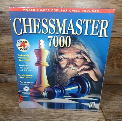 SEALED Chessmaster 7000 By Mindscape Big Box CD-ROM Windows IBM-PC 1999 Chess • $44.99