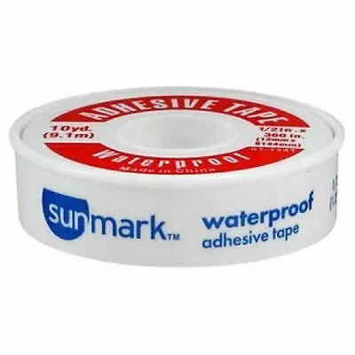 Sunmark Waterproof Medical Adhesive Tape Roll 1/2 Inch X 10 Yard 1 Ct Pack Of 2 • $9.15