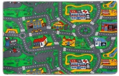 Kids Play Mat Rug City Roundabout Carpet Size 133x165 Cm EXTRA LARGE • £19.95