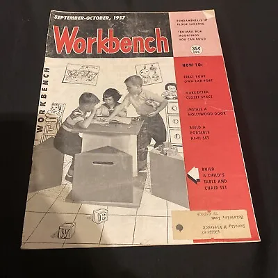 September-october 1957 Workbench Magazine Car Port  • $14.99