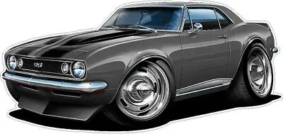 Wall Decal Compatible With 1967 Chevy Camaro SS 327 Cartoon Car Boys Room Garage • $25.99