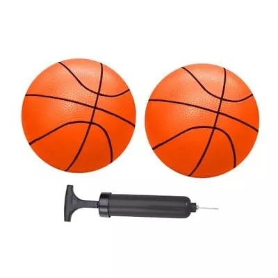 Mini Basketballs 2 Pack 5  Set With Pump Needle Durable Material For Orange • $11.37