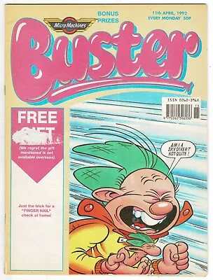 £1 • Buy Buster Comic 11th April 1992 Includes Free Gift Chalky X-Ray Specs Ivor Lott