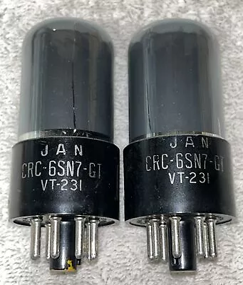 Pair Nos Rca Jan Crc 6sn7gt Vt-231 Preamp Vacuum Tubes Amplitrex Tested Strong • $115