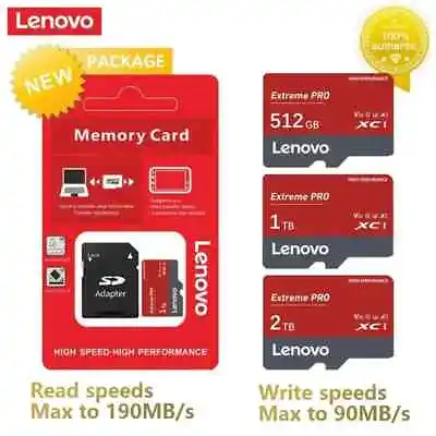 Lenovo Class10 Micro SD 128GB 256GB 512GB 1TB TF A2 U3 4K Memory Card W/ Adapter • $14.49