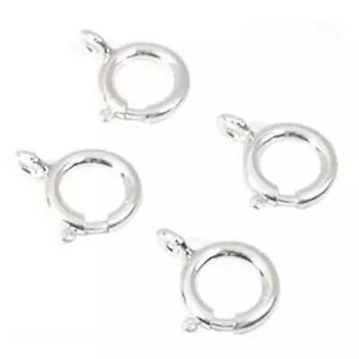 4 Sterling Silver Spring Ring Clasps 9mm • $11.28