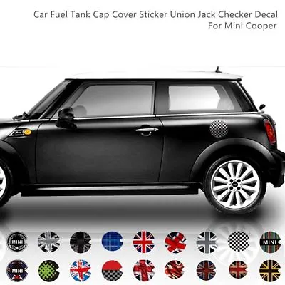 All Mini Cooper Union Jack Sticker Decor Decal Car Fuel Tank Gas Cap Cover • $6.14