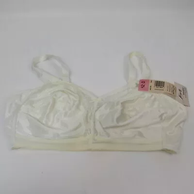 NWT Vintage Lilyette Minimizer Bra Unlined Wire Free Style 0547 White 42D • $28.62