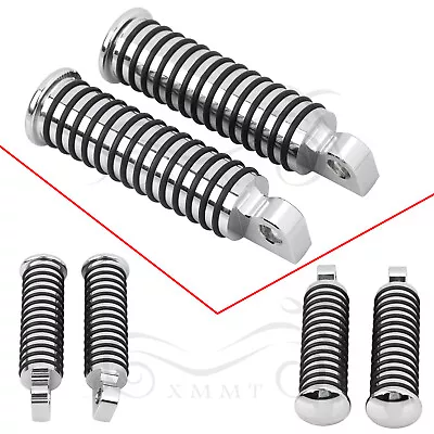 Motorcycle CNC Chrome Foot Pegs For Harley Sportster Softail Dyna Low Rider FXDL • $22.98