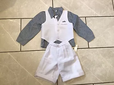 Very Cute Bnwt Little Boys Christning Outfit Age 3 Years • £5