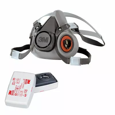 3M Half Face Reusable Respirator 6100 Small With Filters 6035 • $89.95