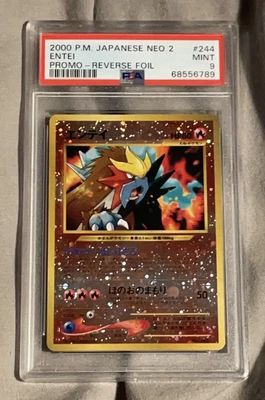 $50 • Buy Pokemon - Psa 9 - Entei 244 Reverse Holo Neo   Japanese 