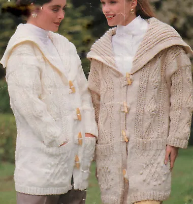£1.99 • Buy  Aran Duffle Coat Knitting Pattern With Sailor Collar